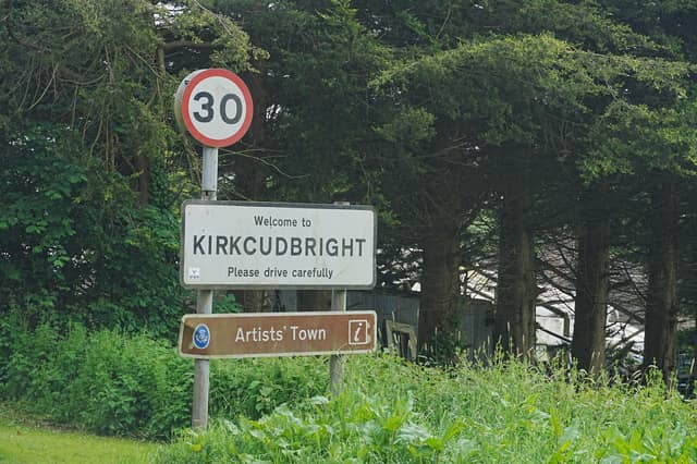Walking into Kirkcudbright as part of Hay's Way