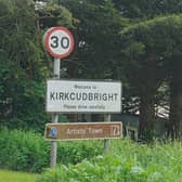 Walking into Kirkcudbright as part of Hay's Way 