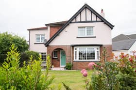 The exterior of the Pink House, which is a colourful renovation in Fife.