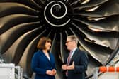 Sir Keir Starmer and Rachel Reeves visiting engineering giant Rolls-Royce 