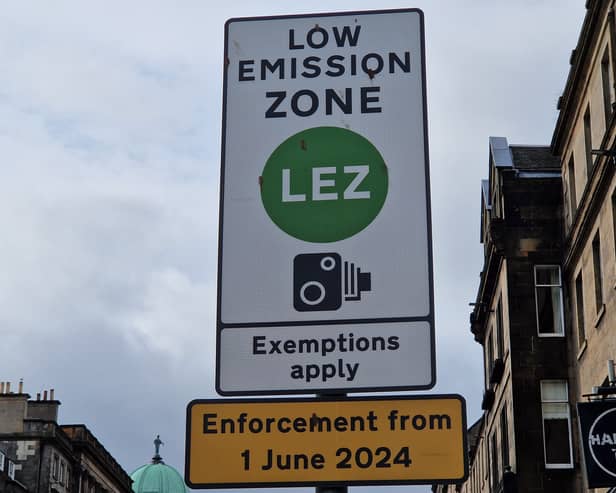 The low emission zone comes into force in Edinburgh on Saturday, June 1