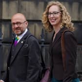 Scottish Green Party co-leaders Patrick Harvie and Lorna Slater arrive at Bute House, back in happier times as the Bute House Agreement was first struck. Picture: PA