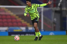 Rangers are looking to make a move for the highly-rated Arsenal defender. Cr. Getty Images.