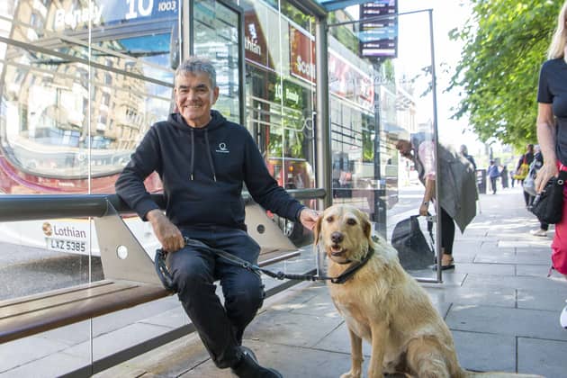 Former City of Edinburgh Council transport convenor Professor David Begg with his dog Buster. (Photo by Lisa Ferguson/The Scotsman)