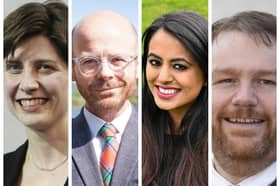 Some of the SNP MPs who face a battle to hold onto their seats (from left to right) Alison Thewliss, Martin Docherty-Hughes, Anum Qaisar, Owen Thompson