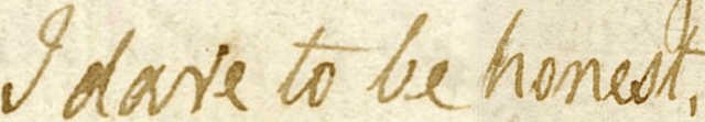 The iconic words of famous Scottish poet Robert Burns, "Dare to be honest."