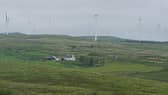 A derelict property in the middle of windfarm alley which appeared to have work being done on it