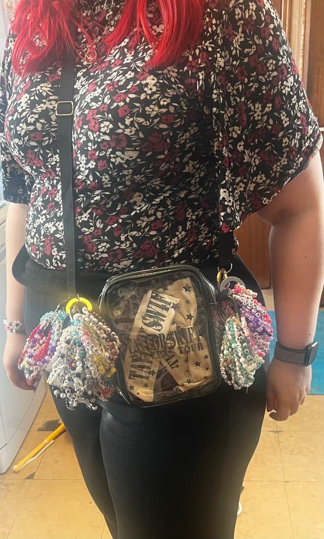 Ms Gore, 33, from Teesside, Middlesbrough, said she started to gradually create her vast collection of bracelets in November in the run-up Swift's second show in the Scottish capital on Saturday