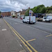 The section of bus lane in Maryhill Road, Glasgow, where Alastair Dalton was fined. (Photo by The Scotsman)