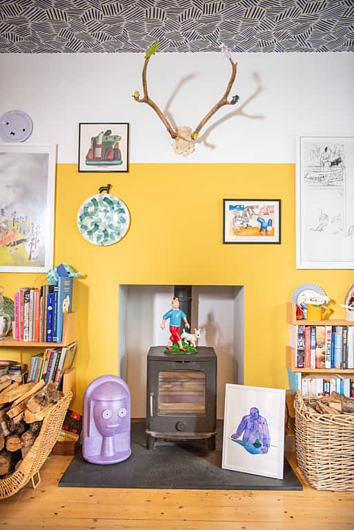 The house has a cartoon theme