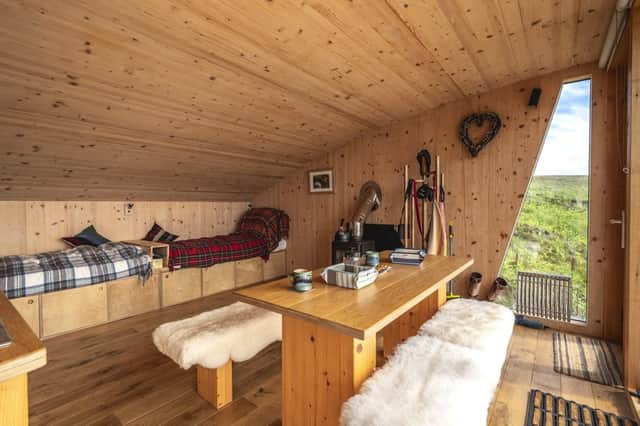 The interior of the cabin