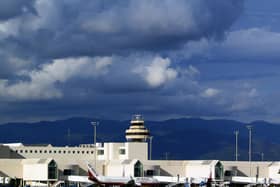 Palma airport was hit with heavy flooding yesterday