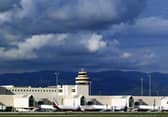 Palma airport was hit with heavy flooding yesterday