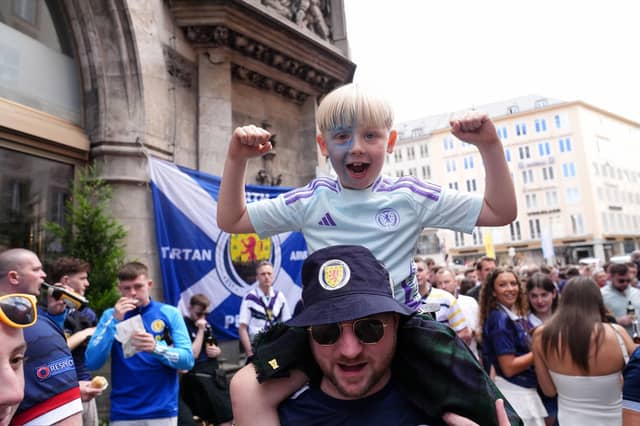 Scotland fans at Marienplatz, Munich