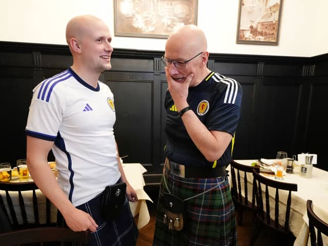 Stephen Flynn and John Swinney at Euro 2024