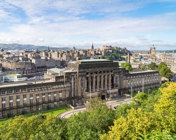 Another government office, St. Andrew's House sits to the east of Princes Street. One of Scotland's most interesting buildings, there are many Art Deco influences in its monolithic, symmetrical facade and it is noted for being sensitively designed.  