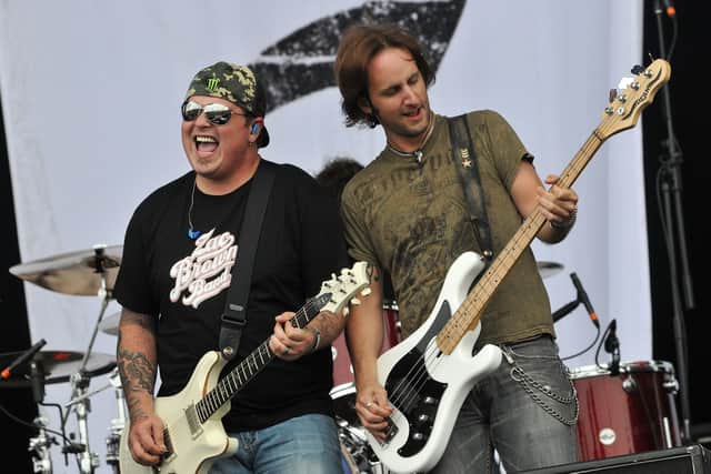Chris Robertson and Jon Lawhon of the American rock band Black Stone Cherry. The group have announced a series of arena tour dates in the United Kingdom for November 2024 (photo by Jim Dyson/Getty Images)