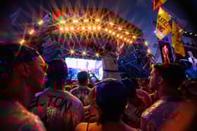 Elton John headlined the Pyramid Stage at Glastonbury last year.