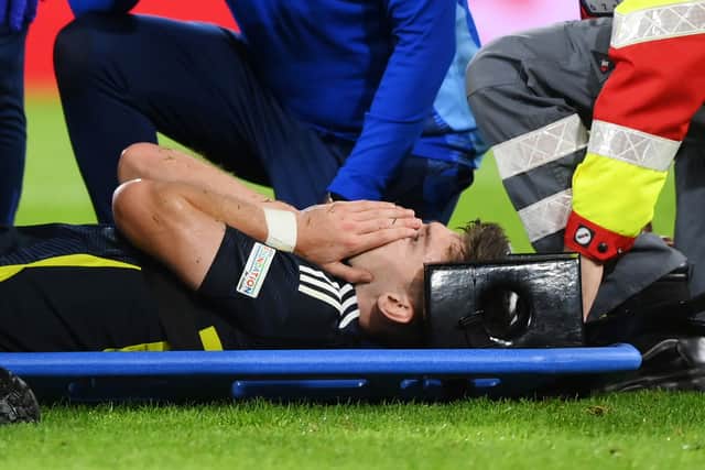 Kieran Tierney picked up a bad injury against the Swiss.