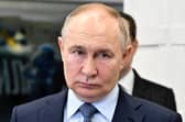 Russian president Vladimir Putin visits an exhibition of IT and creative industry in Yakutia, Russia. Picture: Pavel Bednyakov, Sputnik, Kremlin Pool Photo via AP