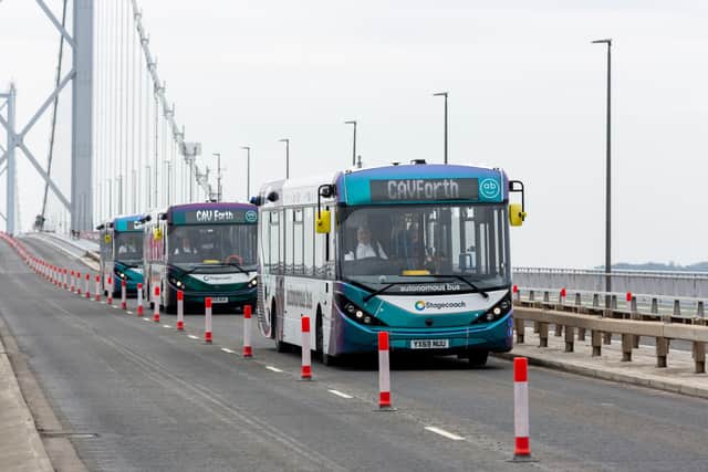 Alexander Dennis autonomous buses running across the Forth Road Bridge between Edinburgh Park and Ferrytoll in Fife are among its diesel vehicles. (Photo by Alexander Dennis)
