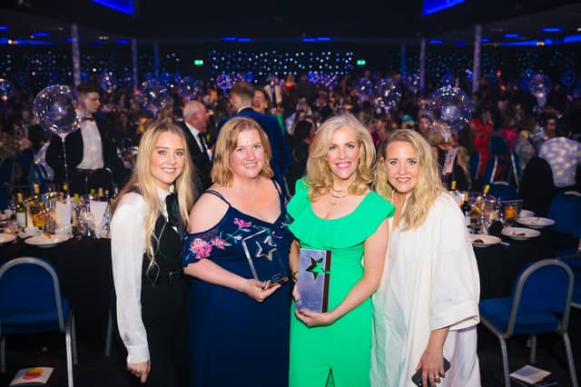 Jodie Mitchell and Laura McLachlan of Worldwide Cancer Research with hosts The Mac Twins