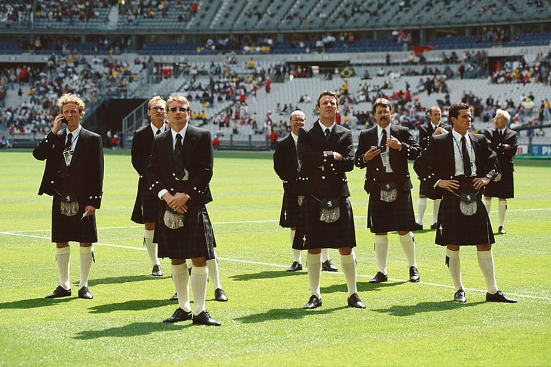 The Scotland team take in their surroundings ahead of the opening clash against Brazil.