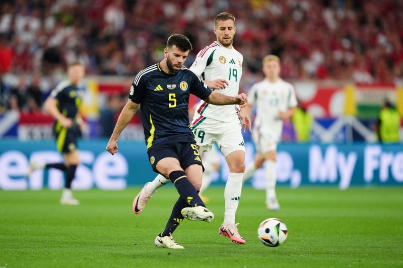 Defence was very disciplined and Hanley marshalled it well, dealing with the industrial Hungary substitute Martin Adam well with his sheer physicality. Saw a shot at the end saved by the keeper. 6