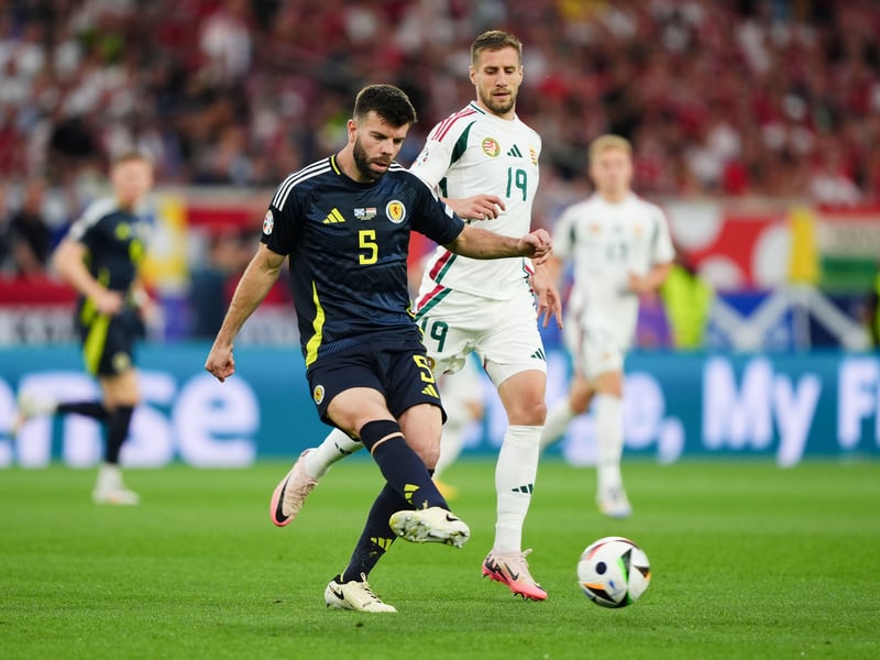 Defence was very disciplined and Hanley marshalled it well, dealing with the industrial Hungary substitute Martin Adam well with his sheer physicality. Saw a shot at the end saved by the keeper. 6