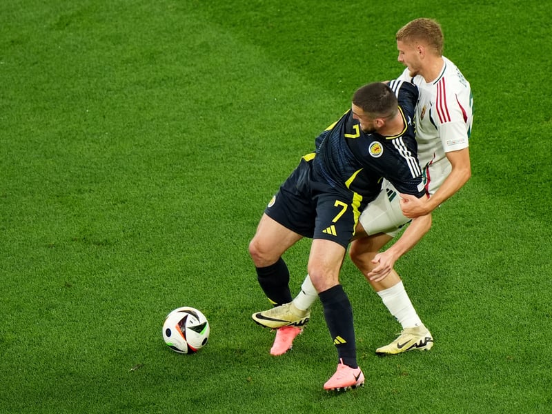 Put himself about early on and tried to drive on the team. Influence waned towards end of the first half but then reignited with a bulldozing run. However, he was taken off with 15 minutes to go for Stuart Armstrong as Scotland chased a goal. 5