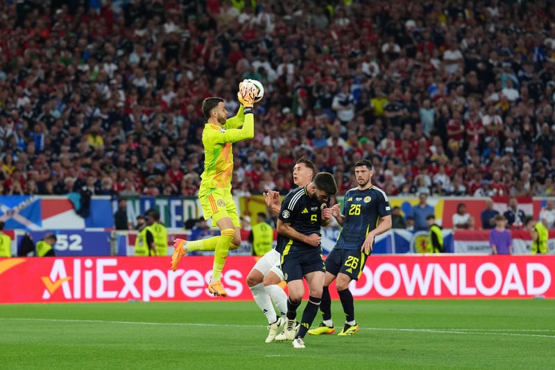 Shovelled away an early long-range effort from Bendeguz Bolla. Good under high balls and kept calm whenever Hungary came into the box. Made a big save at the end to keep Scotland in it until the death from Dominik Szoboszlai. 7