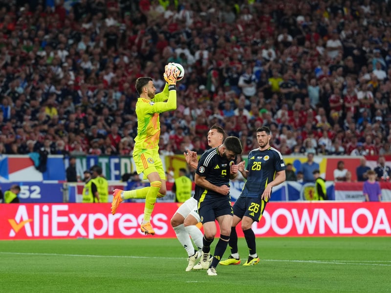 Shovelled away an early long-range effort from Bendeguz Bolla. Good under high balls and kept calm whenever Hungary came into the box. Made a big save at the end to keep Scotland in it until the death from Dominik Szoboszlai. 7