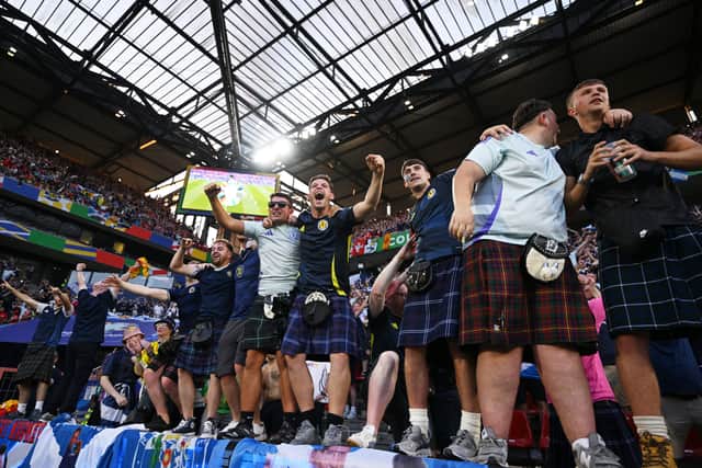 Scotland fans party during the match against Switzerland.