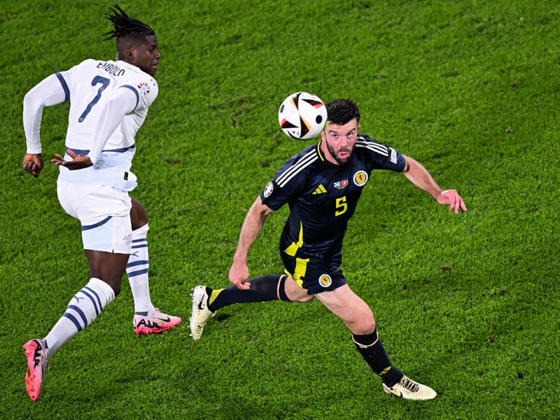 The 32-year-old was elevated into Porteous' position and deputised admirably, especially given his lack of game-time for Norwich City prior to the tournament. Stood up to the physical challenges of his opponents. Was also one of Scotland's chief goalscoring threats, hitting the post from close range against the Swiss and then having Scotland's best chance late on against Hungary when his curling effort was saved. 6