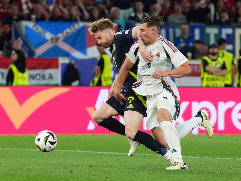 His only appearance was against Hungary but he made an impression, striding into the penalty box, only to fall under a challenge from Willi Orban. Scotland believed they ought to have been awarded a penalty, but there was no VAR check. 3