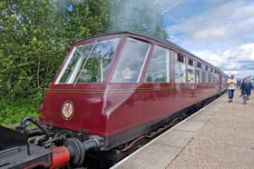 The 1937 observation car at Broomhill station on the Strathspey Railway on June 20. (Photo by The Scotsman)