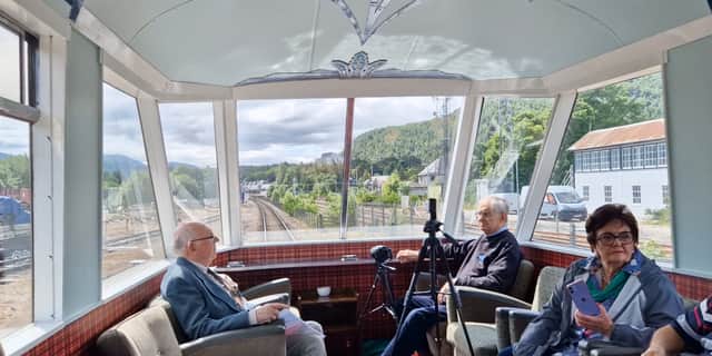 The observation car leaving Aviemore on June 20. (Photo by The Scotsman)