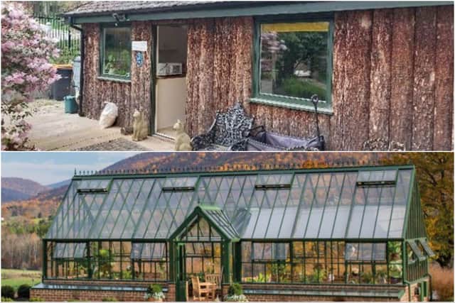 The former ticket office which has been earmarked for demolition, and the Hartley Botanic drawing of the proposed greenhouse 