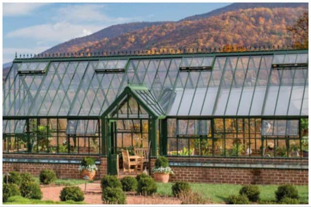 A drawing of the proposed 'Victorian grand manor' greenhouse for Kildrummy estate 