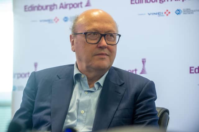 Michael McGhee, founder partner of Edinburgh Airport minority stakeholder Global Infrastructure Partners, said the new security lanes would be the world's best. (Photo by Lisa Ferguson/The Scotsman)