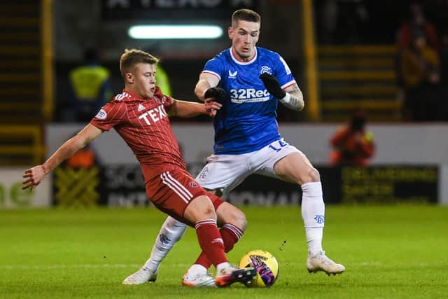 Barron has swapped the red of Aberdeen for the blue of Rangers.
