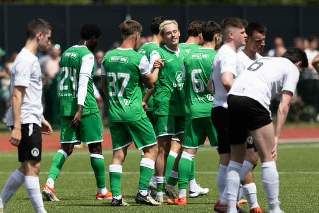 Harry McKirdy was among the goalscorers in Hibs' emphatic win over Edinburgh City.