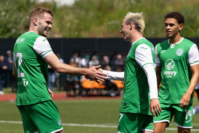 Chris Cadden and Harry McKirdy were on target for Hibs against Edinburgh City.