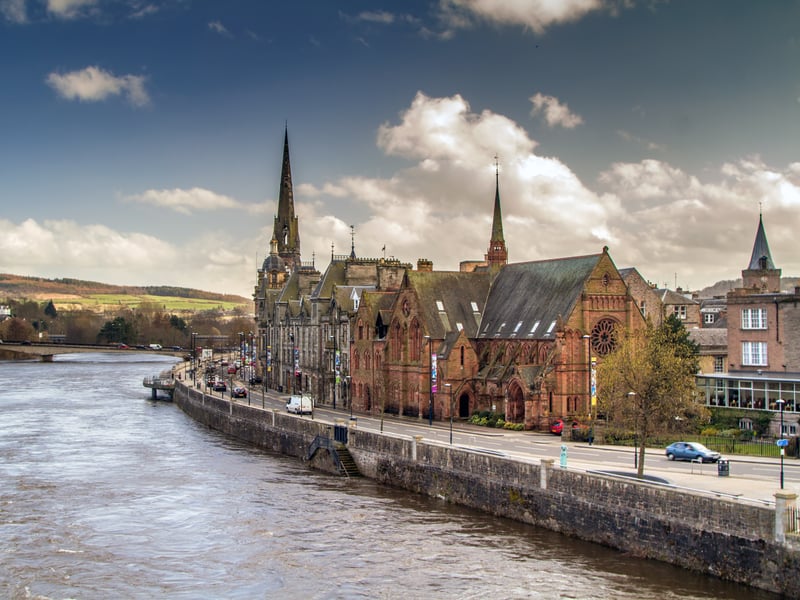 Moving slightly north, Perth and Kinross is another of Scotland’s most expensive council areas with a median house price of £220,000 – though this does include the city of Perth.