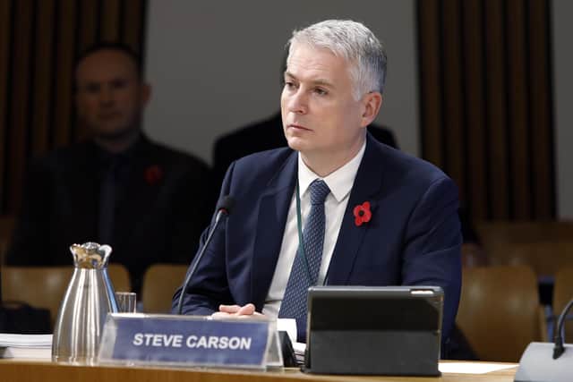 BBC Scotland director Steve Carson appearing before the culture, tourism, Europe and external affairs Committee. Picture: PA