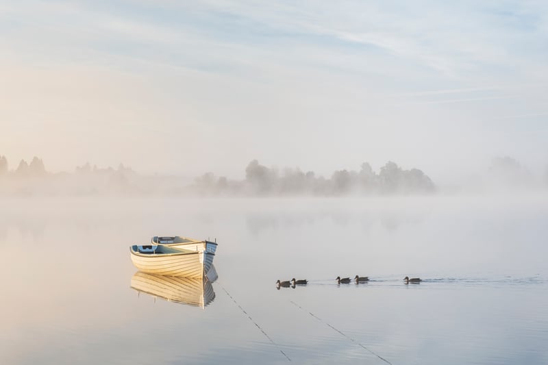 This is a photo of a small loch, loch Rusky, near Callander. It is known for its fishing boats and sheltered location that regular gathers mist, Queenan said. He said it took him at least six visits over several years before he was able to capture all the elements he wanted coming together in this shot. 