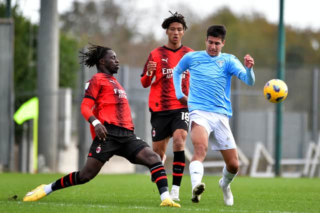 Clinton Nsiala, left, has checked in at Rangers.