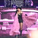 Shania Twain performs on the Pyramid stage during day five of Glastonbury Festival. 
