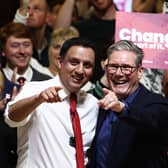 Labour leader Sir Keir Starmer, on an eve-of-poll tour of Scotland, England and Wales, met up with Scottish Labour leader Anas Sarwar at a campaign event in East Kilbride. They underlined Labour's message that despite the prty's poll lead, change would only happen if people voted for it.