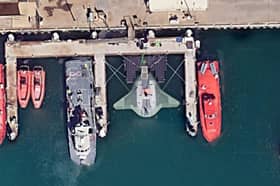 A UFO-like vehicle has been spotted on Google maps. Photo:  Google/Airbus/Maxar / SWNS